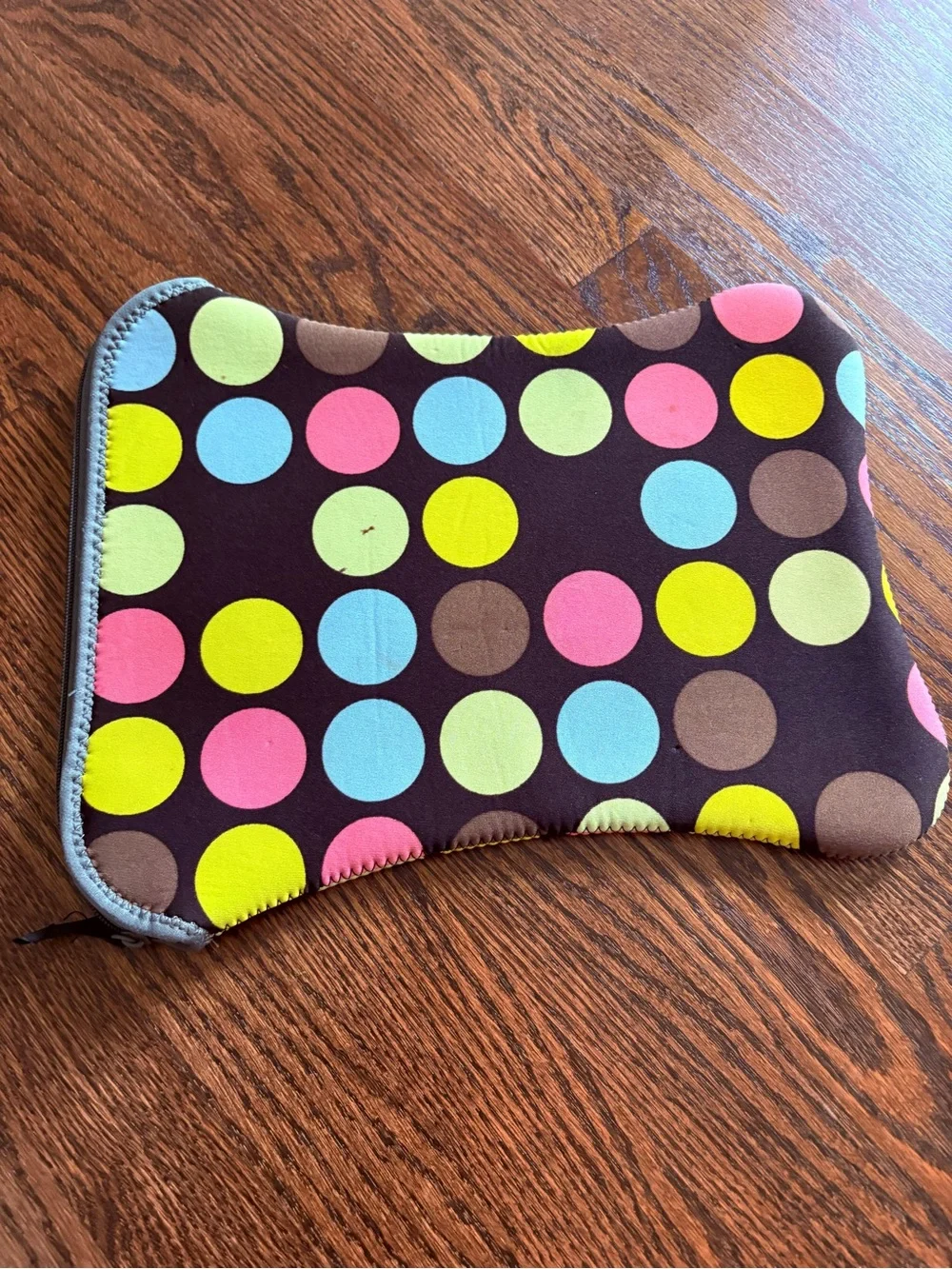 BYO Colorful Polka Dot Brown Neoprene Laptop Sleeve